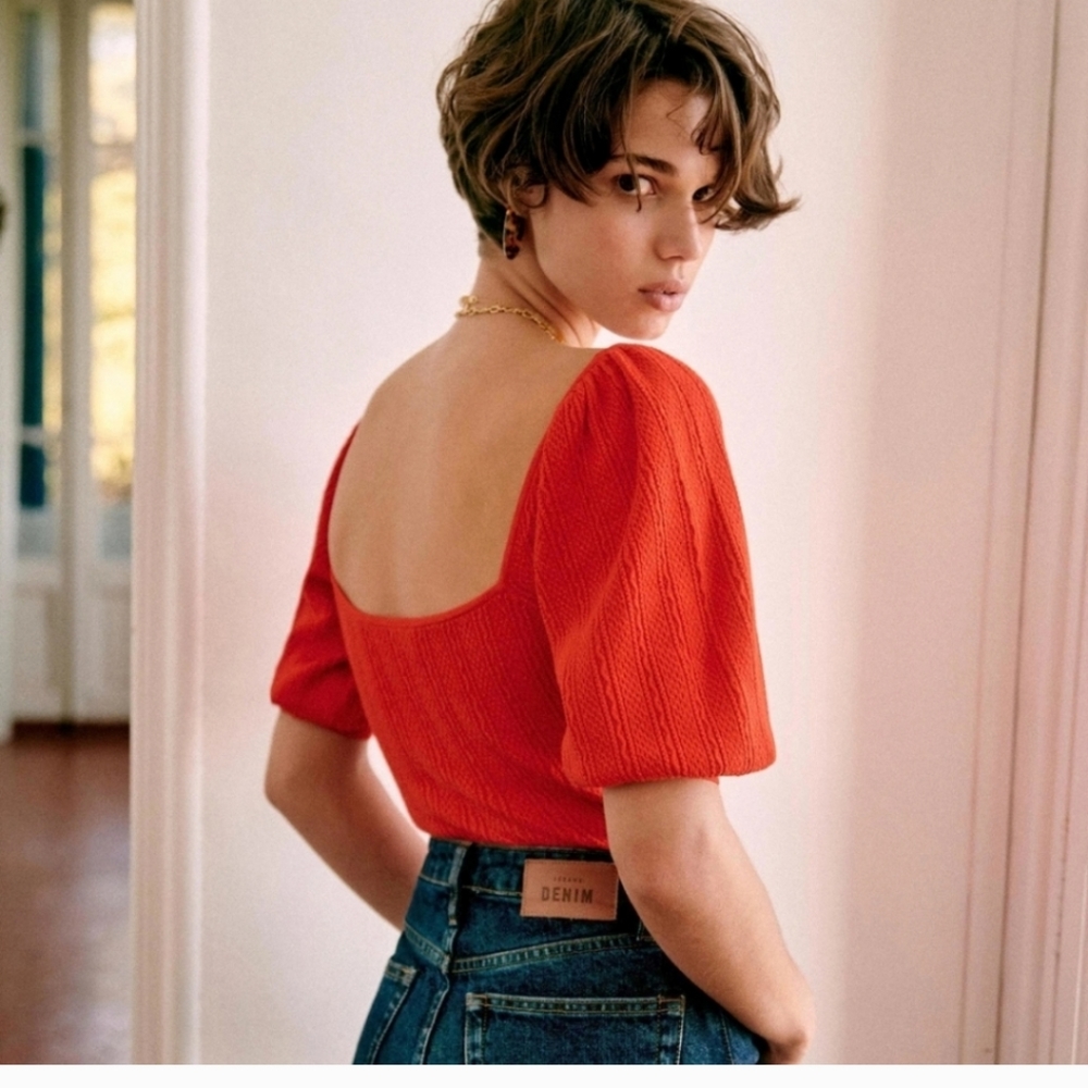 Nwt! Sezane Alessia knit red - Picture 4 of 9